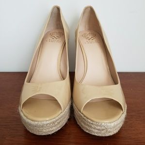 Vince Camuto Peep Toe Nude Shoes